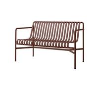 HAY Banc de salle à manger Palissade Dining avec accoudoirs en fer Iron red