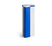 HAY Boîte de rangement Tin Container Slim Slim blue-off white
