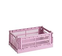 HAY Boîte de transport Colour Crate S en polypropylène recy e couleur rose poussiéreux