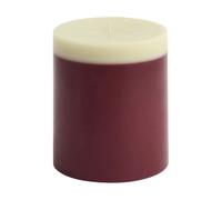 HAY Bougie bloc Silo Candle Bordeaux-lime white Ø9.5x11 cm