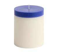 HAY Bougie bloc Silo Candle Ivory-royal blue Ø9.5x11 cm