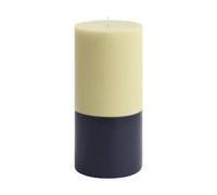 HAY Bougie bloc Silo Candle Lime white-midnight blue Ø9.5x20 cm