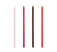 HAY Bougies Slim lot de 4 Pink-red