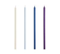HAY Bougies Slim lot de 4 Purple-blue