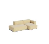 HAY Canapé Mags Soft Low Armrest 2.5 places combinaison 3 Tartaglia Ocre white. orienté à droite. housse amovible