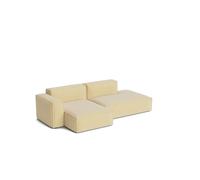 HAY Canapé Mags Soft Low Armrest 2.5 places combinaison 3 Tartaglia Ocre white. orienté à gauche. housse amovible