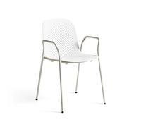 HAY Chaise à accoudoirs 13Eighty Chalk white-grey white