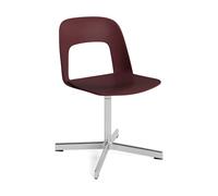 HAY Chaise Layout Chair 131 Bordeaux-aluminium poli