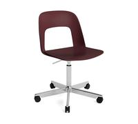 HAY Chaise Layout Chair 141 Bordeaux-aluminium poli