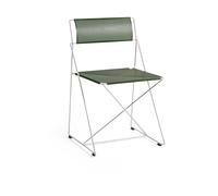 HAY Chaise X-Line Indoor Outdoor Autumn green-hot galvanised