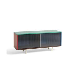 HAY Color Caisson Commode avec Portes Vitrées Medium Multicolore