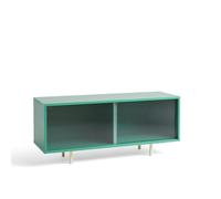 HAY Colour Caisson Commode avec Portes en Verre Medium Vert Menthe Foncé