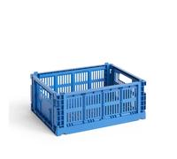 HAY Caisse de rangement Colour Crate M 26,5 x 34,5 cm Bleu électrique