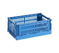 HAY Boîte de transport Colour Crate S – polypropylène recyclé – 17 x 26,5 cm – Bleu électrique