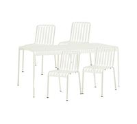 HAY Ensemble de salle à manger Palissade 4 chaises 170x90 cm cream white
