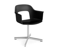 HAY Fauteuil de bureau Layout Armchair 231 Black aluminium poli base pivotante 4 étoiles