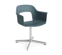 HAY Fauteuil de bureau Layout Armchair 231 Ocean aluminium poli base pivotante 4 étoiles