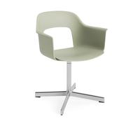 HAY Fauteuil de bureau Layout Armchair 231 Pastel green aluminium poli base pivotante 4 étoiles
