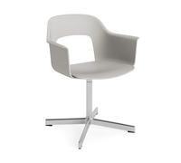 HAY Fauteuil de bureau Layout Armchair 231 Sky grey aluminium poli base pivotante 4 étoiles
