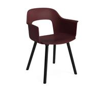 HAY Fauteuil Layout Armchair 221 Bordeaux chêne noirci