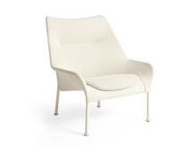 HAY Fauteuil O2 Lounge Chair Soft cream acier laqué eggshell