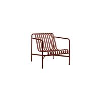 HAY Fauteuil Palissade Low – en fer – rouge – 73x70x81 cm