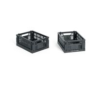 HAY HAY Colour Crate Mini 13x17 cm. lot de 2 Charcoal