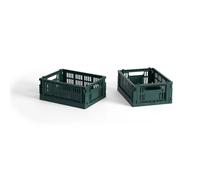 HAY HAY Colour Crate Mini 13x17 cm. lot de 2 Dark green