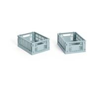 HAY HAY Colour Crate Mini 13x17 cm. lot de 2 Dusty blue