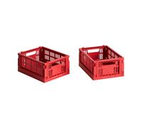 HAY HAY Colour Crate Mini 13x17 cm. lot de 2 Red