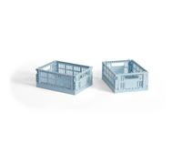HAY HAY Colour Crate Mini 13x17 cm. lot de 2 Soft blue