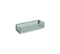 HAY Colour Crate Mini Oblong 13x34.5 cm Sage green