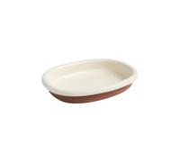 HAY Plat de service ovale Barro Off-white. large 27x36 cm