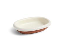 HAY Plat de service ovale Barro Off-white. small 20x27.5 cm