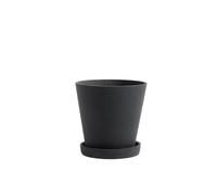 HAY Pot HAY Flowerpot with saucer M 14 cm Noir