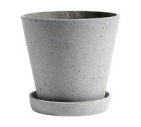 HAY Pot HAY Flowerpot with saucer L Ø17.5 cm Gris