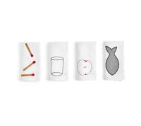 HAY Serviette en lin Sobremesa 45x45 cm Lot de 4 White
