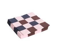 HAY Serviette Pattern Dinner Check 40x40 cm Lot de 20 Light pink-bordeaux-black M