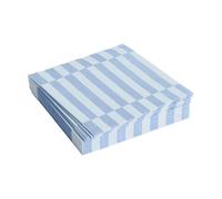 HAY Serviette Pattern Lunch Stripe 33x33 cm Lot de 20 Light blue-dusty blue pillar