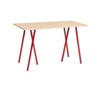 HAY Table à manger Loop Stand 77.5x160 cm Maroon red-clear lacq. oak