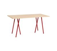 HAY Table à manger Loop Stand 92.5x200 cm Maroon red-clear lacq. oak