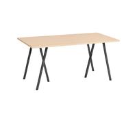 HAY Table à manger Loop Stand incl. support 77.5x160 cm Black-clear lacq. oak