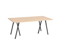 HAY Table à manger Loop Stand incl. support 87.5x180 cm Black-clear lacq. oak