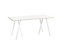 HAY Table à manger Loop Stand incl. support 87.5x180 cm White-white laminate-plywood