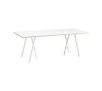 HAY Table à manger Loop Stand incl. support 92.5x200 cm White-white laminate-plywood