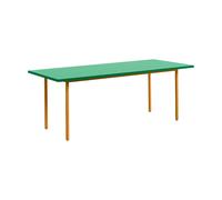 HAY Table à manger Two-Colour 90x200 cm Ochre-green mint