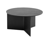 HAY Table basse Slit Ø65 cm Black lacquered oak