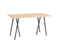 HAY Table de bar Loop Stand incl. support 87.5x180 cm Black-clear lacq. oak