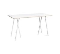 HAY Table de bar Loop Stand incl. support 87.5x180 cm White-white laminate-plywood