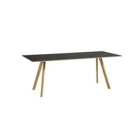 HAY Table de salle à manger Copenhague CPH30 - 200 x 90 cm - vernis à base d'eau - noir